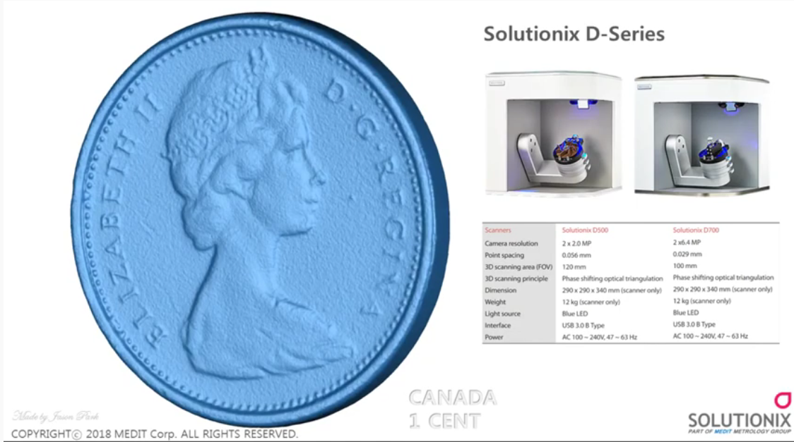 Solutionix D700 3D 掃描