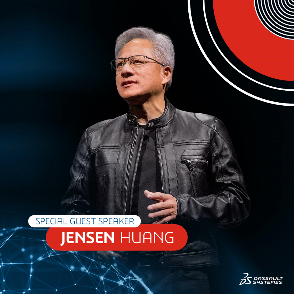 AI教父黃仁勳確認出席！領銜2026 年 3DEXPERIENCE World 主題演講嘉賓