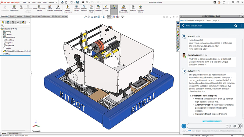 SOLIDWORKS AI 虛擬助手-AURA