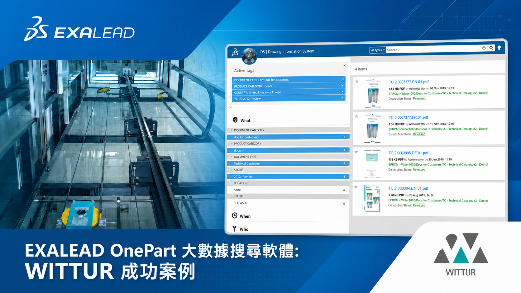 EXALEAD OnePart (EOP) 大數據搜尋應用案例 | WITTUR 工業設備