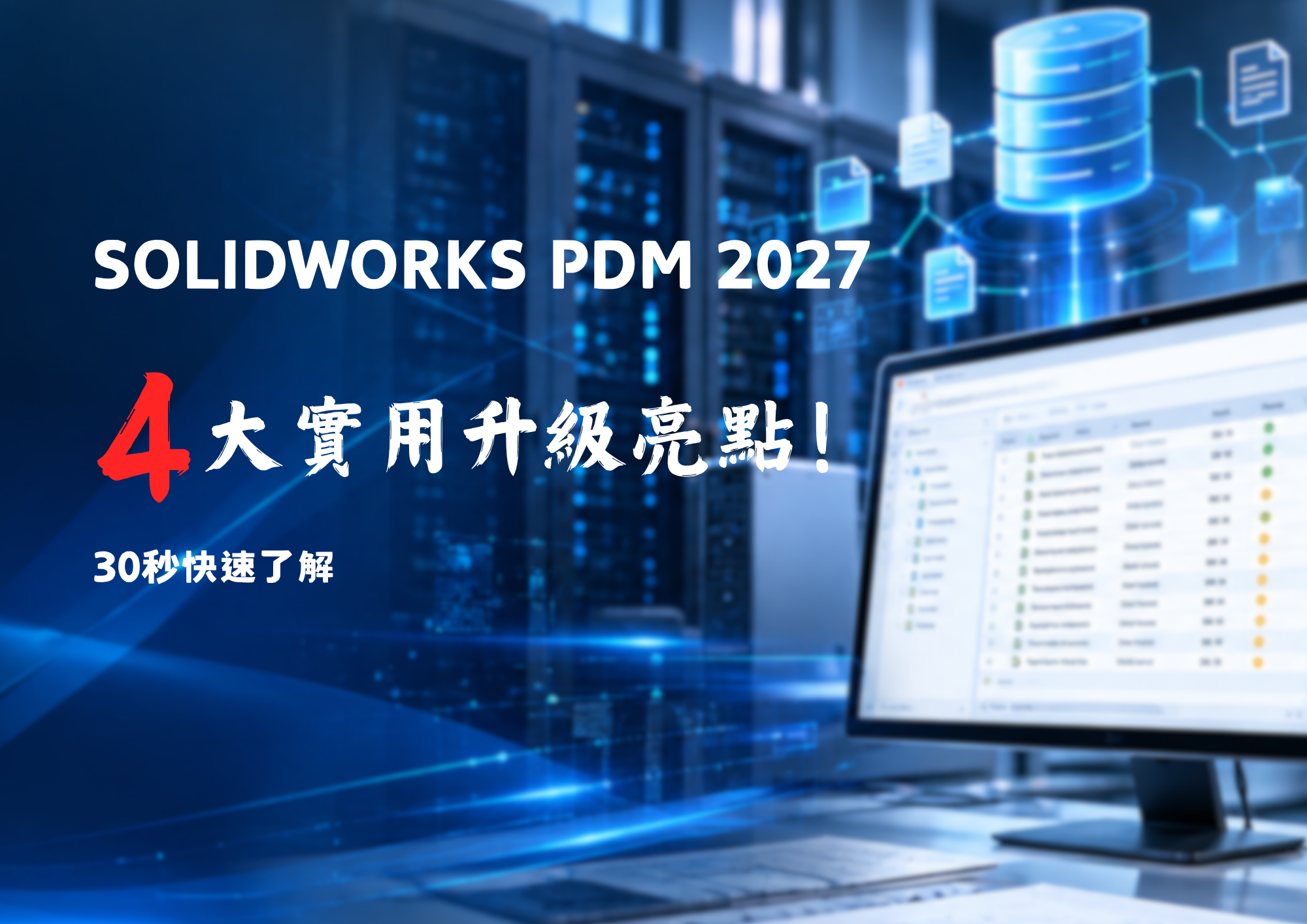 SOLIDWORKS PDM 2027 新增功能來了！30秒快速了解 4大實用升級亮點！ 